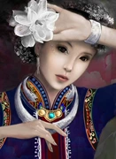 Tô Châu thêu DIY kit mới bắt đầu nhân vật đẹp cổ điển 50 * 35 quà tặng cao cấp làm bằng tay vẽ tranh thêu - Bộ dụng cụ thêu