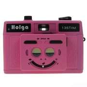 Retro LOMO máy ảnh HOLGA135TIM hồng nửa lưới lưới đôi máy 135 phim máy ảnh món quà sáng tạo