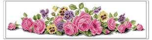 ● Hu Lili Cross Embroidry ● DMC Kit Anchor Banner Rose Has 3D 5D Precision Printing Cloth