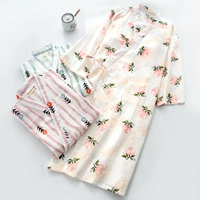 Kapok áo ngủ nữ bông gạc phần mỏng mùa hè Nhật Bản đồ ngủ nhà dịch vụ hấp quần áo áo choàng tắm áo choàng tắm áo ngủ trẻ em
