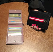 2017 thẻ da mới gói nữ nhiều thẻ thẻ siêu mỏng ví nữ dây kéo ngắn đơn giản