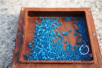 Бошанские глазированные бусины 2,5 мм озеро водяные бусины с синими остеклением. Свободные бусины и цветы вышитые кросс -стежок 1 Юань 1600