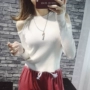 2018 mới mùa thu của phụ nữ Hàn Quốc phiên bản của chic cẩn thận máy off-the-vai đầu dài tay áo len áo len là áo sơ mi mỏng thủy triều thời trang nữ 2021