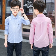 Áo sơ mi bé trai xuân hè 2018 quần áo trẻ em mới cotton trẻ em dài tay áo sơ mi trẻ em nhỏ phiên bản Hàn Quốc