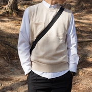 LIBERTY KOSTUME lỏng giản dị Nhật Bản đơn giản đan vài vest bông vest nam 1706