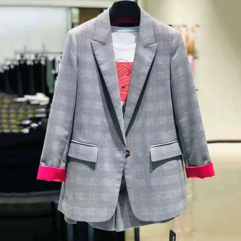 Xigedi Siya Women Spring 2020 Mới Chính hãng Kẻ sọc Hàn Quốc Anh Casual Suit Suit nhỏ Áo khoác nữ - Business Suit