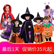 Halloween quần áo trẻ em gái cosplay trang phục phù thủy áo choàng pháp sư áo choàng nhảy trang phục