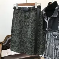 An An hàng mới! Thủy triều hipster retro! Leopard cao eo váy tráng rửa váy denim 6155 chân váy đuôi cá dài