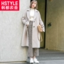 都 2018 Phụ nữ mới mùa đông phiên bản Hàn Quốc của chiếc áo khoác len dài màu trơn dài GD00350 - Áo Hàn Quốc măng tô nữ dáng dài