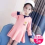 Váy bé gái mùa thu 2018 quần áo trẻ em mới cho bé gái váy dài tay giản dị đầm be gái 4 tuổi