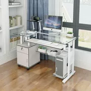 Ai Xuân kính cường lực bàn máy tính để bàn nhà đơn giản hiện đại bàn viết bàn bảo vệ môi trường tDLosnxTt5 - Bàn
