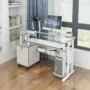 Ai Xuân kính cường lực bàn máy tính để bàn nhà đơn giản hiện đại bàn viết bàn bảo vệ môi trường tDLosnxTt5 - Bàn bàn học ngồi bệt