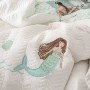 Khăn trải giường bằng vải cotton Hàn Quốc đơn mảnh mùa hè mỏng mảnh vải thêu quilting là mùa hè mát mẻ là ba bộ - Trải giường ga giường 1m8 x 2m