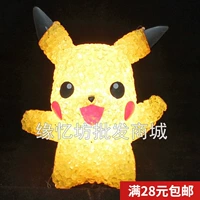 Pikachu красочные хрустальные хрустальные ночные лампы творческий подарок светодиодный светоотъемный набор игрушек набор игрушек горячие продажи
