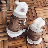 Боевая одежда осень и зимний бархатный жилет с ягненком Corgi Pug Dog Fat Dog