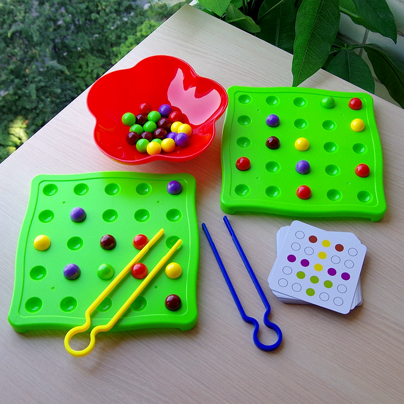 Giáo dục sớm tập trung clip hạt trò chơi hạt não trái và phải đồ chơi câu đố logic 3-6 trẻ em mô phỏng đũa - Trò chơi cờ vua / máy tính để bàn cho trẻ em