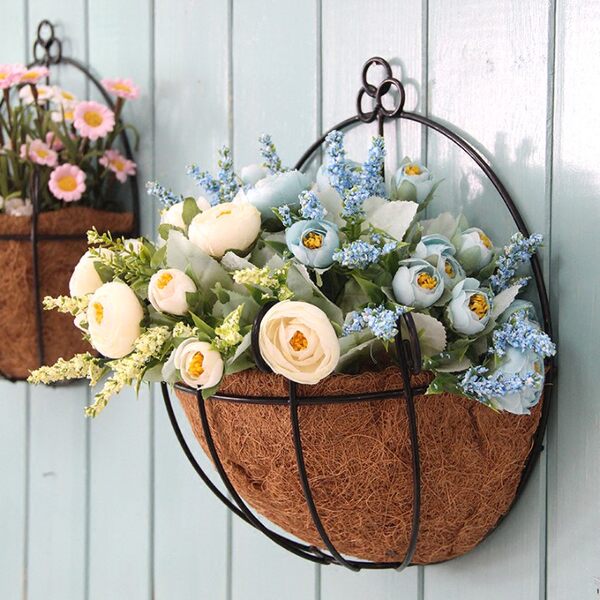 Творческий ретро железо корзины стена завод комната бар метоп кулон спальня декоративный орнамент отделка стен отделка стен