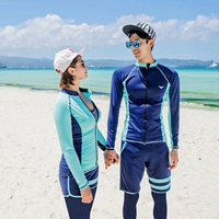 Bộ đồ lặn đôi nam nữ chia tay dài quần sứa quần áo snorkeling lướt bộ đồ bơi nhanh khô quần áo chống nắng cỡ lớn - Vài đồ bơi đồ biển cặp	