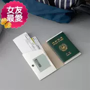 Hàn Quốc Đơn giản tính khí giả da giữ hộ chiếu ngắn thời trang nam nữ tài liệu du lịch v gói hộ chiếu - Túi thông tin xác thực