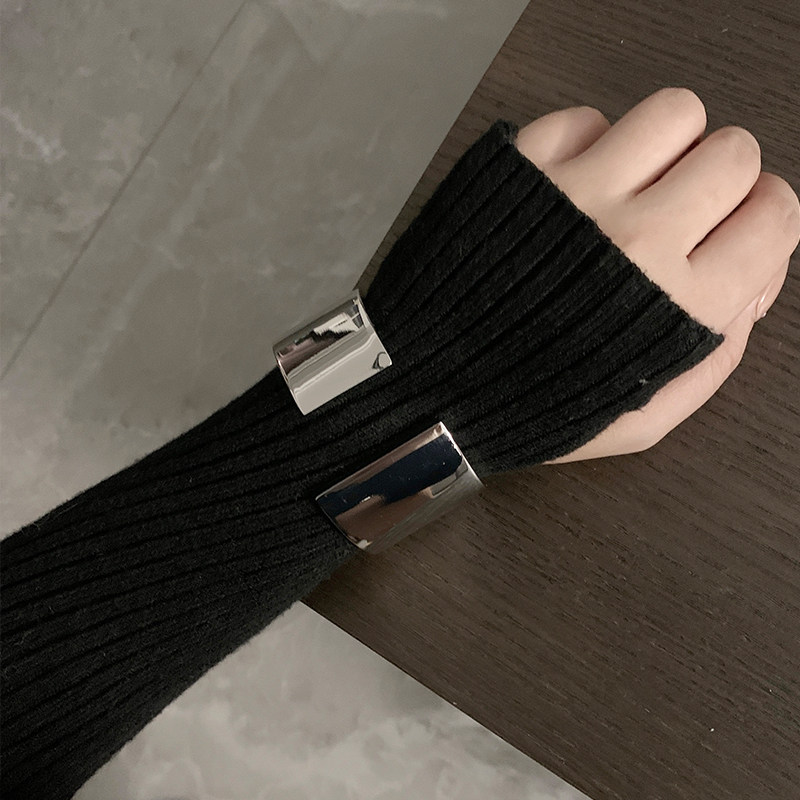 Modieuze metalen armband persoonlijkheid brede open bangle_voghion.com