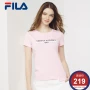 Áo thun nữ Fila Fila mùa hè Mới đan ngắn tay áo thun nữ giản dị | F61W828121F - Áo phông thể thao áo thể thao nữ ba lỗ