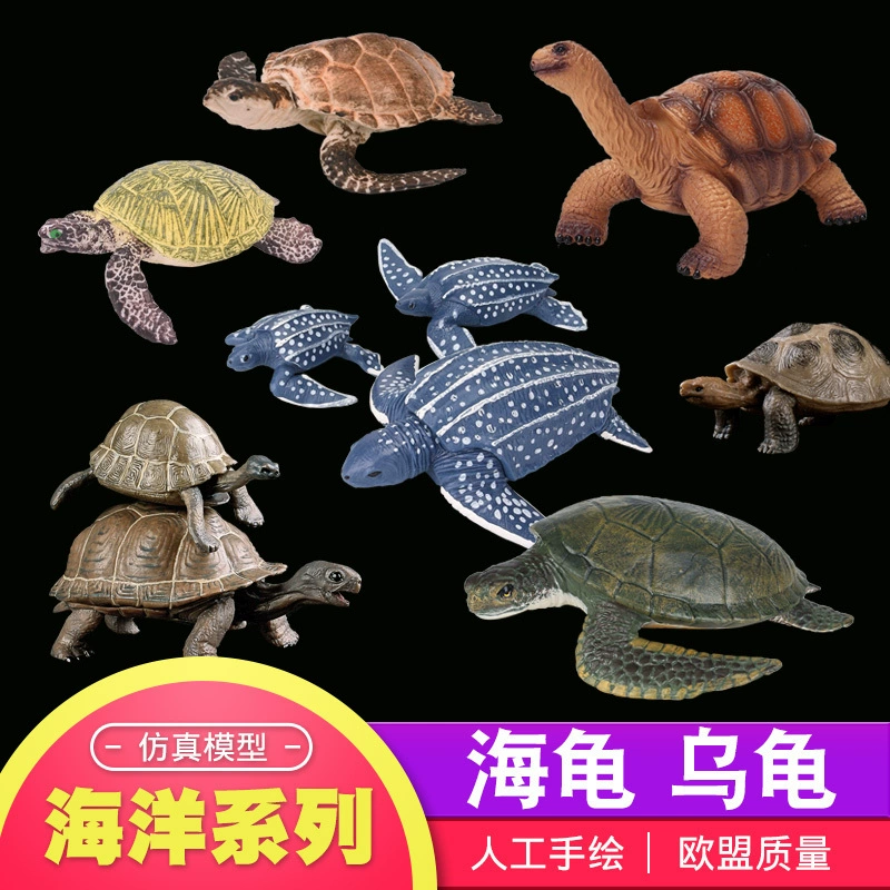 Mô phỏng trẻ em biển động vật hoang dã mô hình rùa ngoạm rùa biển rùa biển rùa khổng lồ rùa rùa vàng đồi mồi đồi mồi - Đồ chơi gia đình