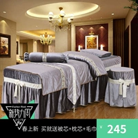 Của sự sang trọng và vẻ đẹp bedspread denim cao cấp phong cách châu Âu nhung có thể được tùy chỉnh bán kính của Ý đầu hình thang điều trị đầu khử trùng - Trang bị tấm các mẫu ga giường spa