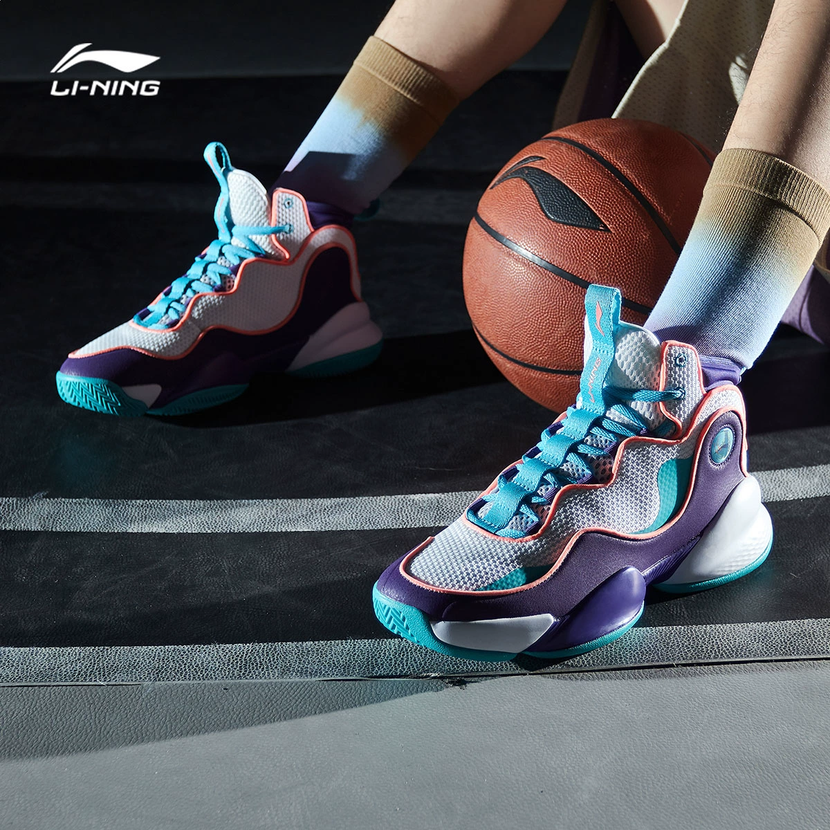 Li Ning giày bóng rổ nam giày nam 2020 vũ trụ mới hấp thụ sốc phục hồi giày nam cao cấp giày thể thao - Giày bóng rổ