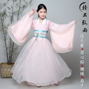 Trang phục trẻ em mới cho bé gái Hanfu Công chúa Xiaogui 妃 theo chiều gió cổ tích Cos Guzheng Liuyi - Quần áo ngoài trời