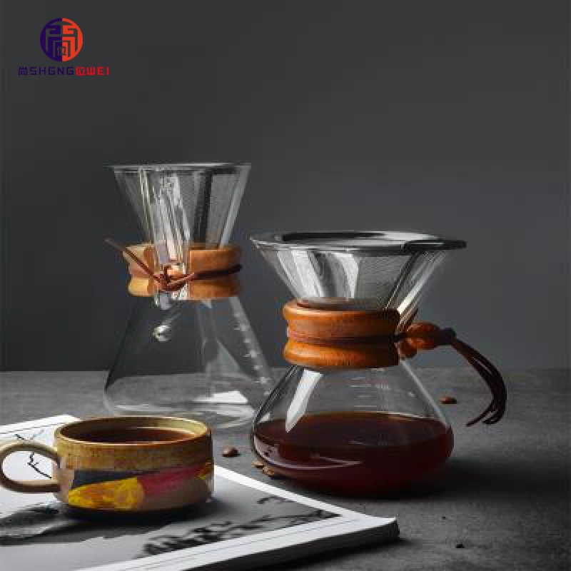 Bình pha cà phê thủy tinh, bộ dụng cụ pha cà phê thủ công, bình dùng chung, cốc lọc không có bộ lọc, bộ lọc cầm tay loại nhỏ giọt - Cà phê