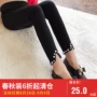 Quần legging bé gái xuân hè 2019 mới to bệt cho bé cạp cao chân quần rắn màu Hàn Quốc quần trẻ em nữ - Quần quần thể thao cho bé