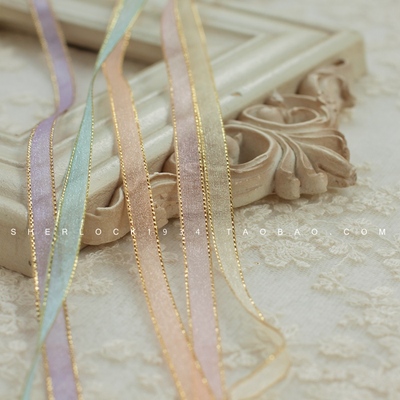 taobao agent ｝ Taiwan Golden Silk Ribbon d BJD/BLYTHE Xiaobu/Salon DIY baby clothes hair accessories ribbon pull rod