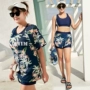 Kem chống nắng dài tay áo tắm nữ ba mảnh cỡ lớn xẻ bụng bảo thủ áo bãi biển gợi cảm Hàn Quốc che bụng đã gầy - Bộ đồ bơi hai mảnh đồ bơi nữ 2 mảnh