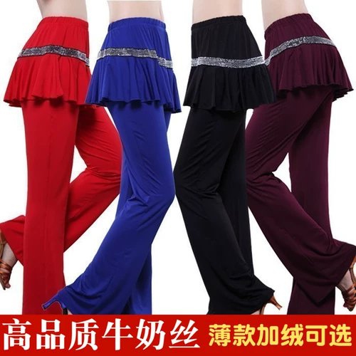 Юбка, осенние штаны для взрослых, блестки для ногтей, штаны-клёш, средняя посадка