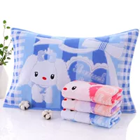 Bông gối bông gối bìa [1 2] Tăng dày của bông mềm áo gối khăn 50 * 70cm sinh viên - Khăn gối khăn gối