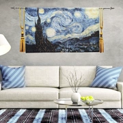 Sofa tường băng tường đẹp Van Gogh "Starry Sky" tấm thảm phong cách châu Âu đơn giản phòng ngủ vải trang trí bức tranh