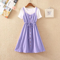 Платье, летняя одежда, японские милые подтяжки для школьников, длинная юбка, коллекция 2023, для средней школы