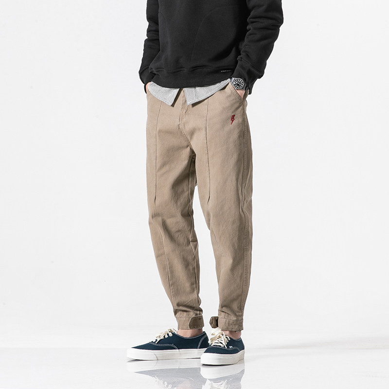 三色魔术贴闪电收口裤z561/p85(最低115元)模特