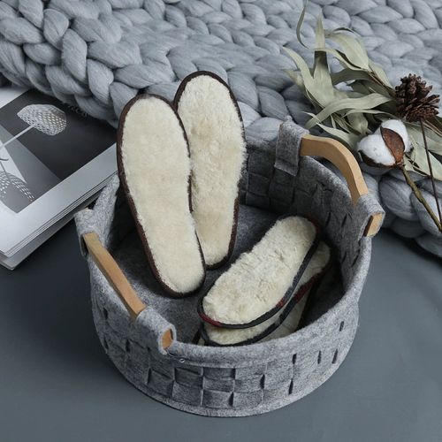 Зимние детские удерживающие тепло утепленные стельки, нескользящие туфли