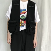 ALUO Ami nhiều túi dụng cụ dụng cụ vest vest Nhật Bản công cụ retro Nhật Bản vest nam và nữ - Dệt kim Vest