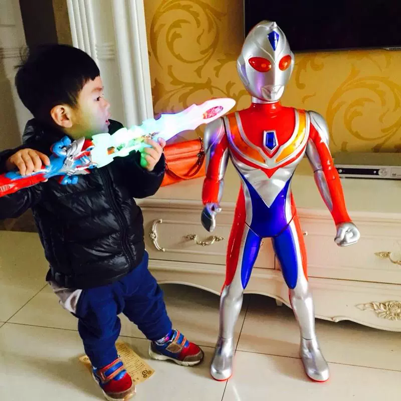 Robot kid Ohterman Galaxy 90cm đồ chơi trẻ em Ultraman Transformers card G + D - Đồ chơi robot / Transformer / Puppet cho trẻ em
