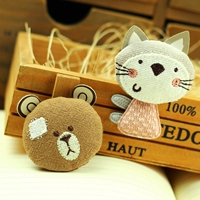 Handmade DIY Cute Cartoon Corsage Kitten Trâm Vải Doll Doll Red Red Headgear Bag Pin Phụ kiện - Trâm cài cài áo đẹp