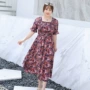 Mùa hè 2019 chị béo mới kích thước lớn của phụ nữ cộng với phân bón tăng váy hoa lớn 2861 - váy đầm đầm voan