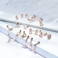 Украшение для ногтей, алмаз с бабочкой, подвеска, конструктор, серьги, Южная Корея, в цветочек