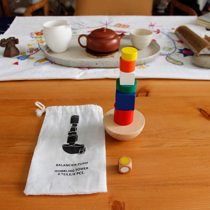 Trẻ em nửa vòng tròn bằng gỗ xếp chồng lên nhau cân bằng cao đào tạo phối hợp tay mắt đồ chơi mẫu giáo giáo dục sớm túi trợ giảng - Trò chơi cờ vua / máy tính để bàn cho trẻ em