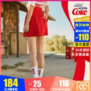 Anta Coca Cola phối váy nữ 2019 mùa thu mới thể thao cuộc sống giản dị dây kéo xu hướng thời trang váy - Trang phục thể thao