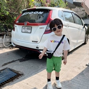 Quần áo bé trai Komori phiên bản Hàn Quốc áo ngắn tay ngoại quốc hè 2019 mới bé nam ngoại ngoại thoáng mát. - Áo thun