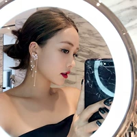 Длинные клипсы с кисточками, серьги, легкий роскошный стиль, без проколов ушей, европейский стиль