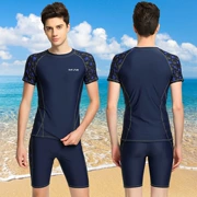 Hao thích đồ bơi nam rộng XL tách áo sơ mi tay ngắn dành cho người lớn tay dài năm điểm quần bơi phù hợp với quần áo nhanh khô - Nam bơi đầm