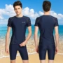 Hao thích đồ bơi nam rộng XL tách áo sơ mi tay ngắn dành cho người lớn tay dài năm điểm quần bơi phù hợp với quần áo nhanh khô - Nam bơi đầm bộ đồ bơi nam